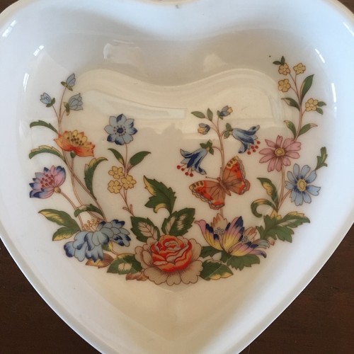 Aynsley “ Cottage Garden” Heart Shaped Dish Set Of 2