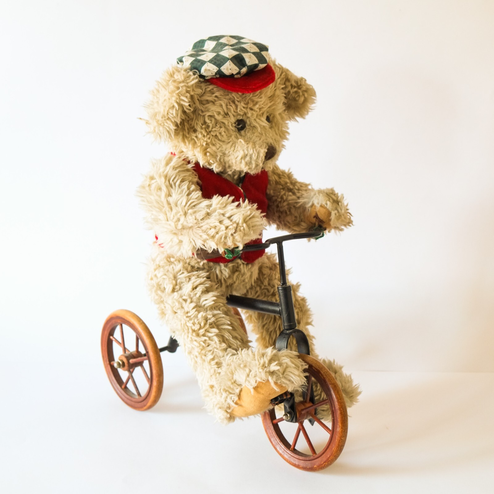 Teddy Bear with Tricycle Tucker＆Walther TEDDY BEAR Riding Tricycle Soft Toy Plush BIKING TEDDY