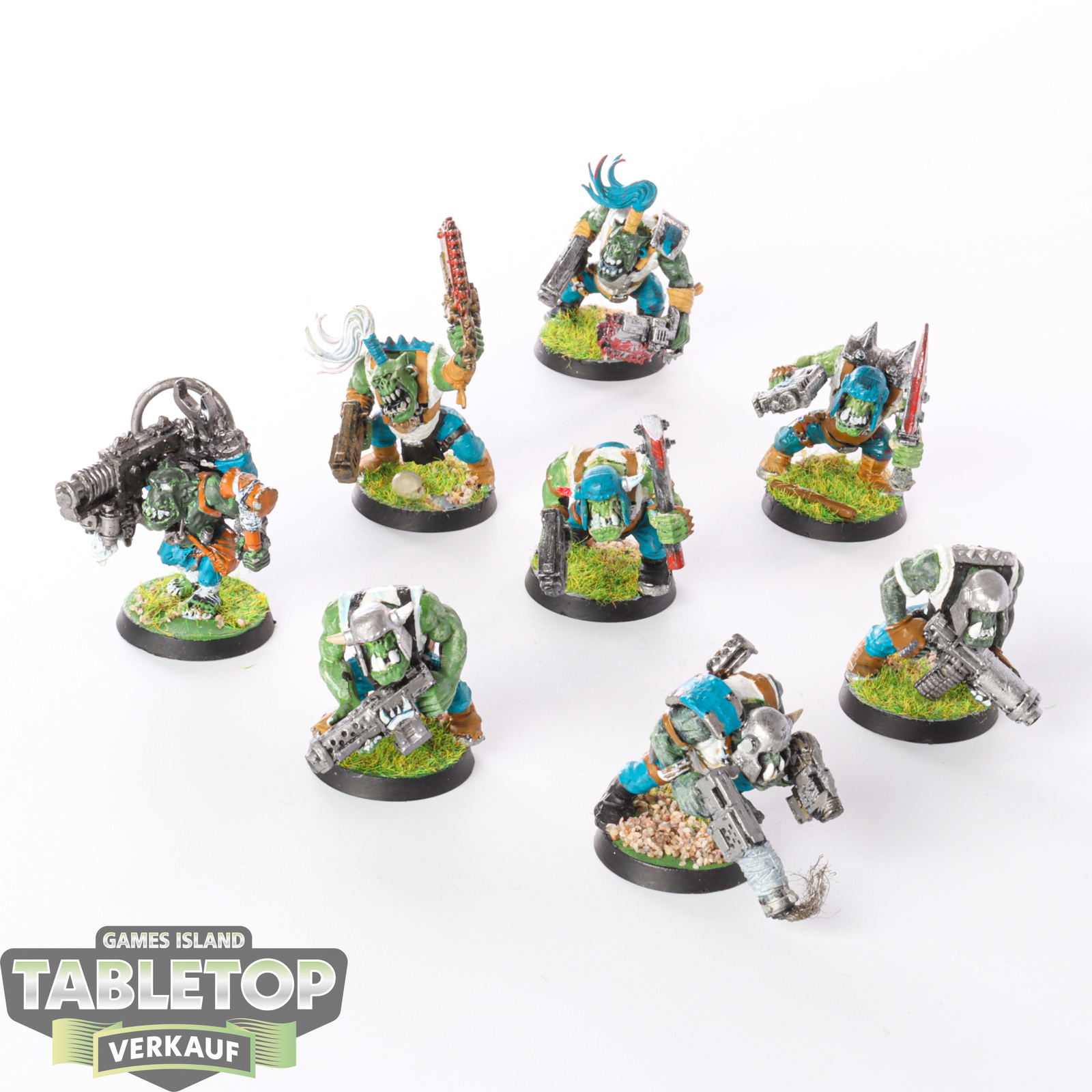 Orks - 8 Boyz klassisch - bemalt