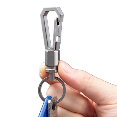 Quick Release Keychain Titanium Alloy Carabiner Keychain Featuring a Detachab...