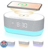HOUSBAY 3 in 1 Sound Machine Alarm Clockand Wireless Charger: Soothing White Noise, Bluetooth Music Relaxation and Customized Sleep-Wake Routine