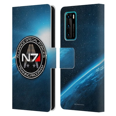EA BIOWARE MASS EFFECT 3 BADGES AND LOGOS LEATHER BOOK CASE FOR HUAWEI PHONES 4