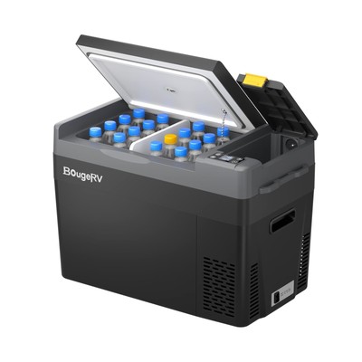 BougeRV 12 Volt Refrigerator, CRPRO 30 Quart 12V Car Fridge, Portable Freezer...