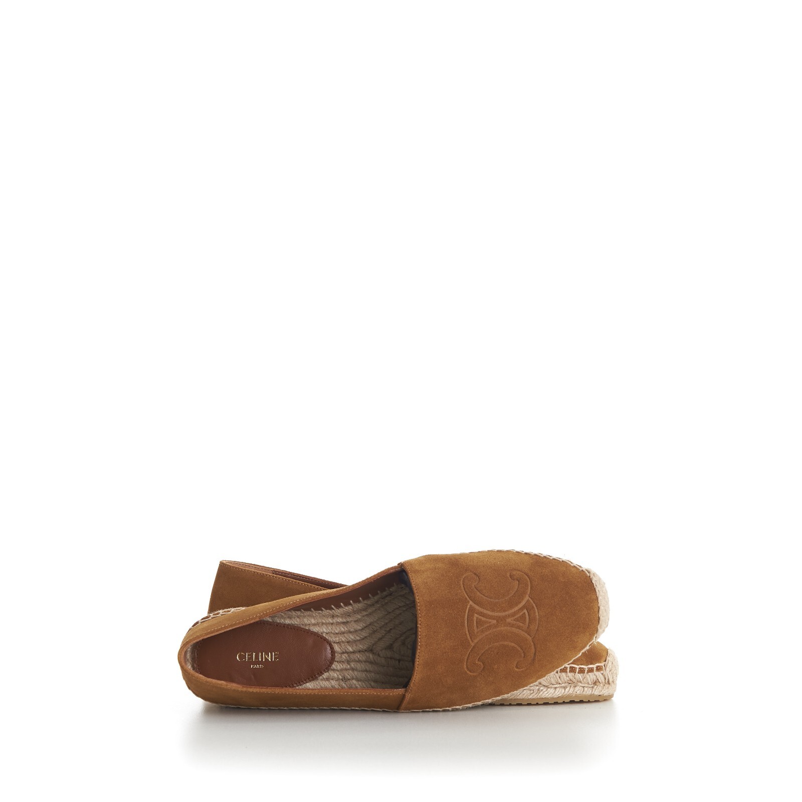 Pre-owned Celine 730$ Men's Espadrilles - Havana Brown Suede, Triomphe Monogram