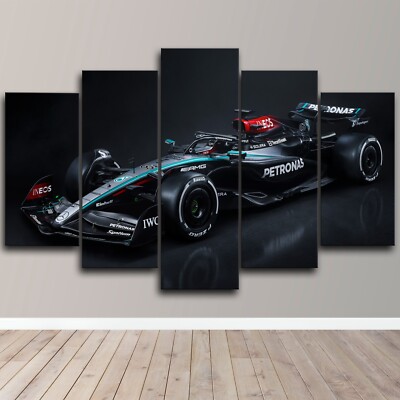Mercedes Formula 1 AMG Beast Car Racing 5 Piece Canvas Wall Art Print Home Decor