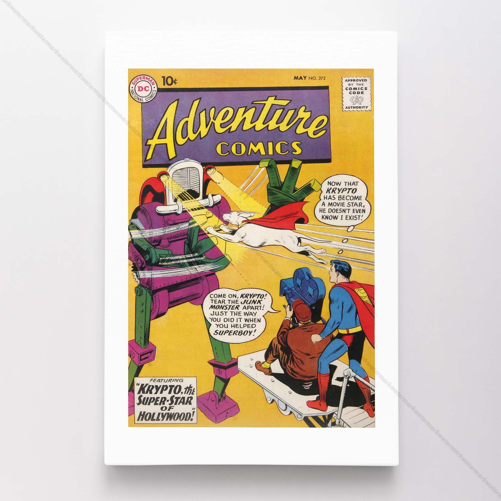 Superman Poster Canvas Comic Book Cover Art DC Print #48387