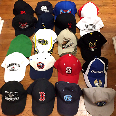 Vtg Hats Lot 20 Mix Baseball Sports Resale Wholesale Golf Nascar Dad Work Cap J