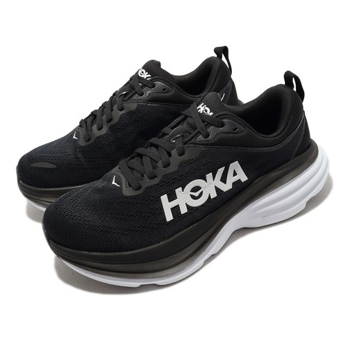 

Hoka Bondi 8 D Wide Black White Women Road Running Marathon Shoes 1127954-BWHT, Черный, Bondi 8 D Wide