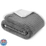 Premium Chevron Fleece Sherpa Throw Blanket for Couch, Sofa by Pavilia | Soft, Cozy, Fluffy, Warm, | Fuzzy Lightweight Microfiber, Luxury Reversible Gray Plush Throw for TV | 50 x 60 Inches