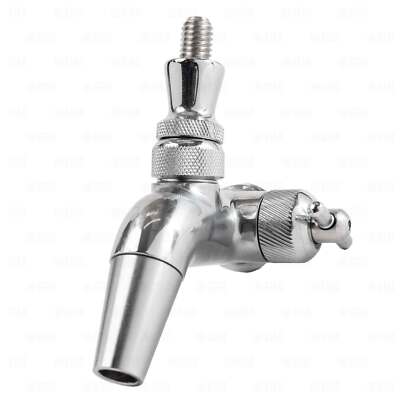 Stainless Steel Flow Control Draft Beer Faucet with Removable Threaded Spout