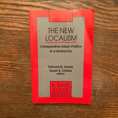 The New Localism by Edward G. Goetz 1993 Paperback Good