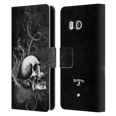 OFFICIAL ALCHEMY GOTHIC SKULL LEATHER BOOK WALLET CASE COVER FOR HTC PHONES 1