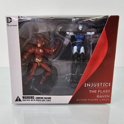 Injustice Gods Among Us THE FLASH Vs RAVEN 2-Pack 3.75 Action Figure Set DC NEW