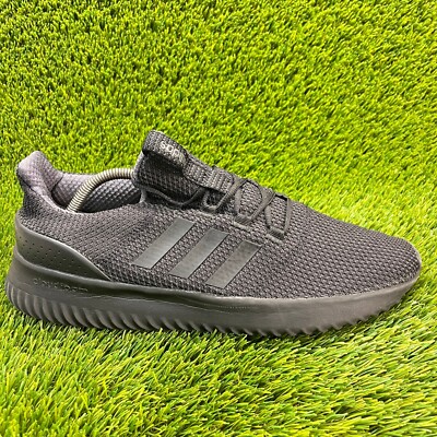 adidas cloudfoam ultimate shoes mens 9 triple black running trainer sneakers 256499195676