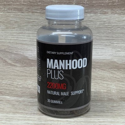 MANHOOD PLUS 2200 MG 30 GUMMIES - NATURAL MALE SUPPORT - 08/26