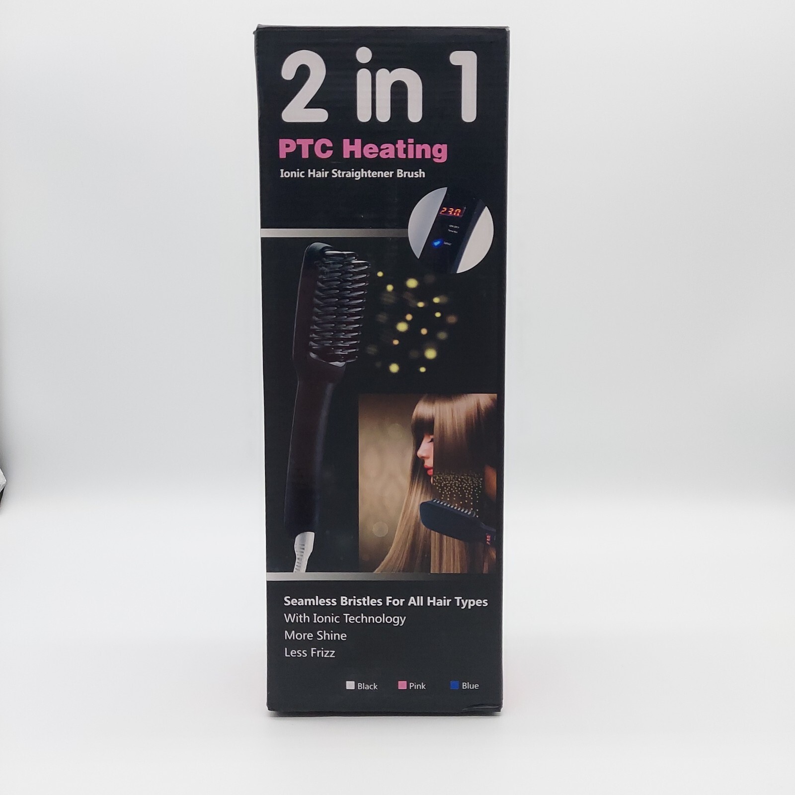 Ptc heating ionic hair straightener brush hotsell