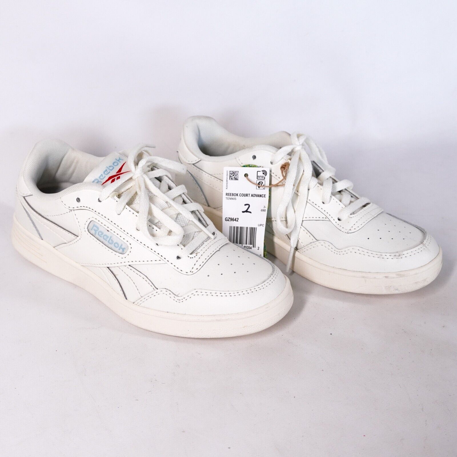 Reebok Court Advance Tennis Shoes Y5.5 Sneakers White Cream
