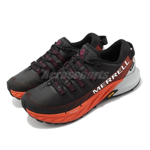 

Merrell Agility Peak 4 GTX Gore-Tex Black Tangerine Women Trail Running J067404, Черный, Agility Peak 4 Gtx