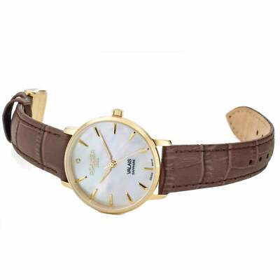 Pre-owned Roamer 989847 48 10 05 Women's Valais Diamond Set Wristwatch In Brown/white