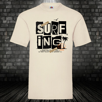 Surfing Beach Aloha Paradise California Surf Funshirt Kult T-Shirt 100% BW S-5XL