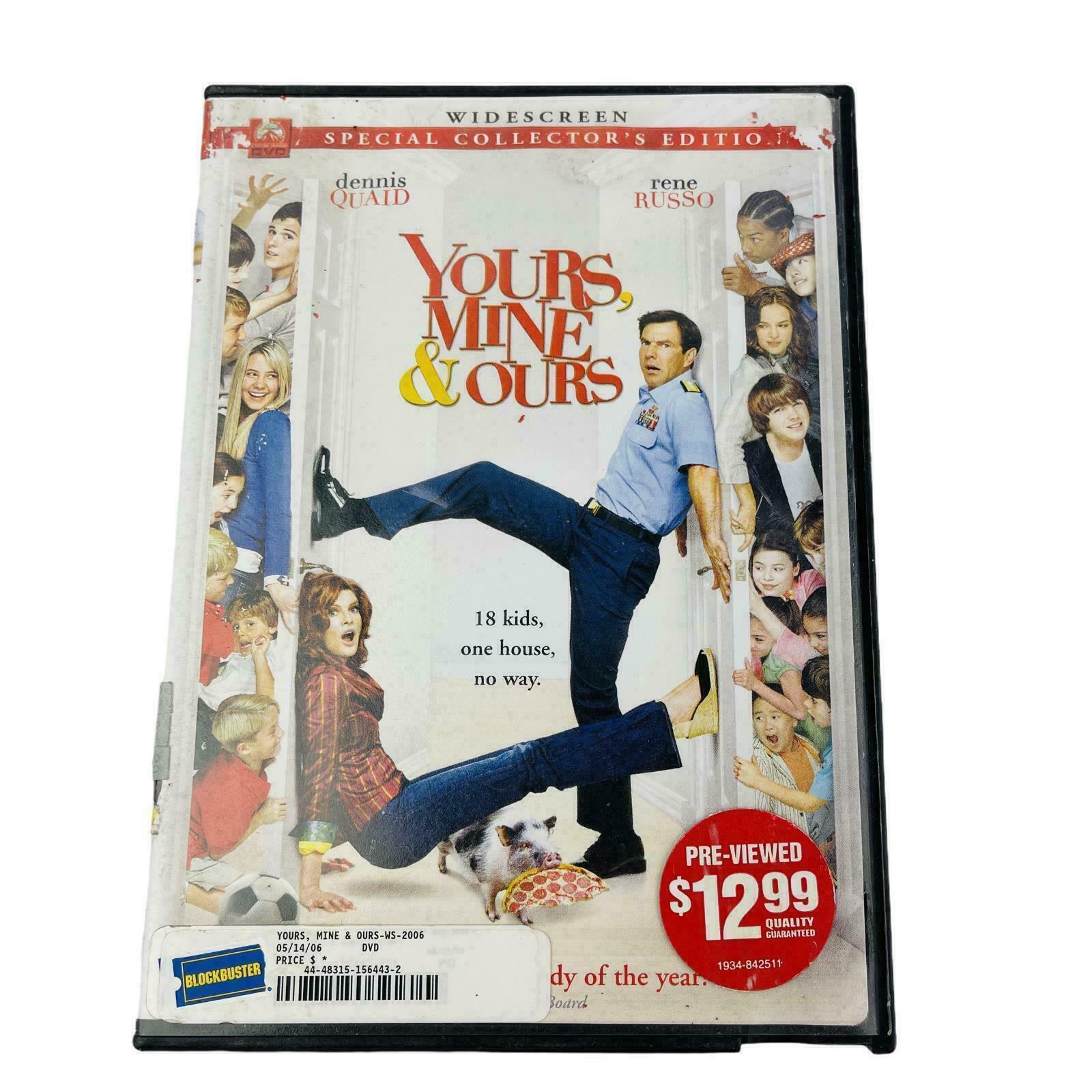 Yours, Mine,  Ours DVD 2006 Widescreen Version Dennis Quaid Rene Russo
