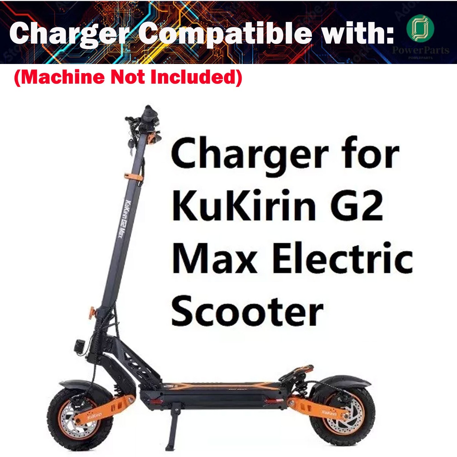 3Amp AC Adapter For Kukirin G2 Pro & G2 Max Electric Scooter Charger Power Cord