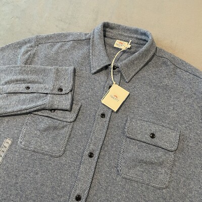 Faherty Legend Sweater Shirt Mens XXL Glacier Blue Twill Lightweight Soft NEW