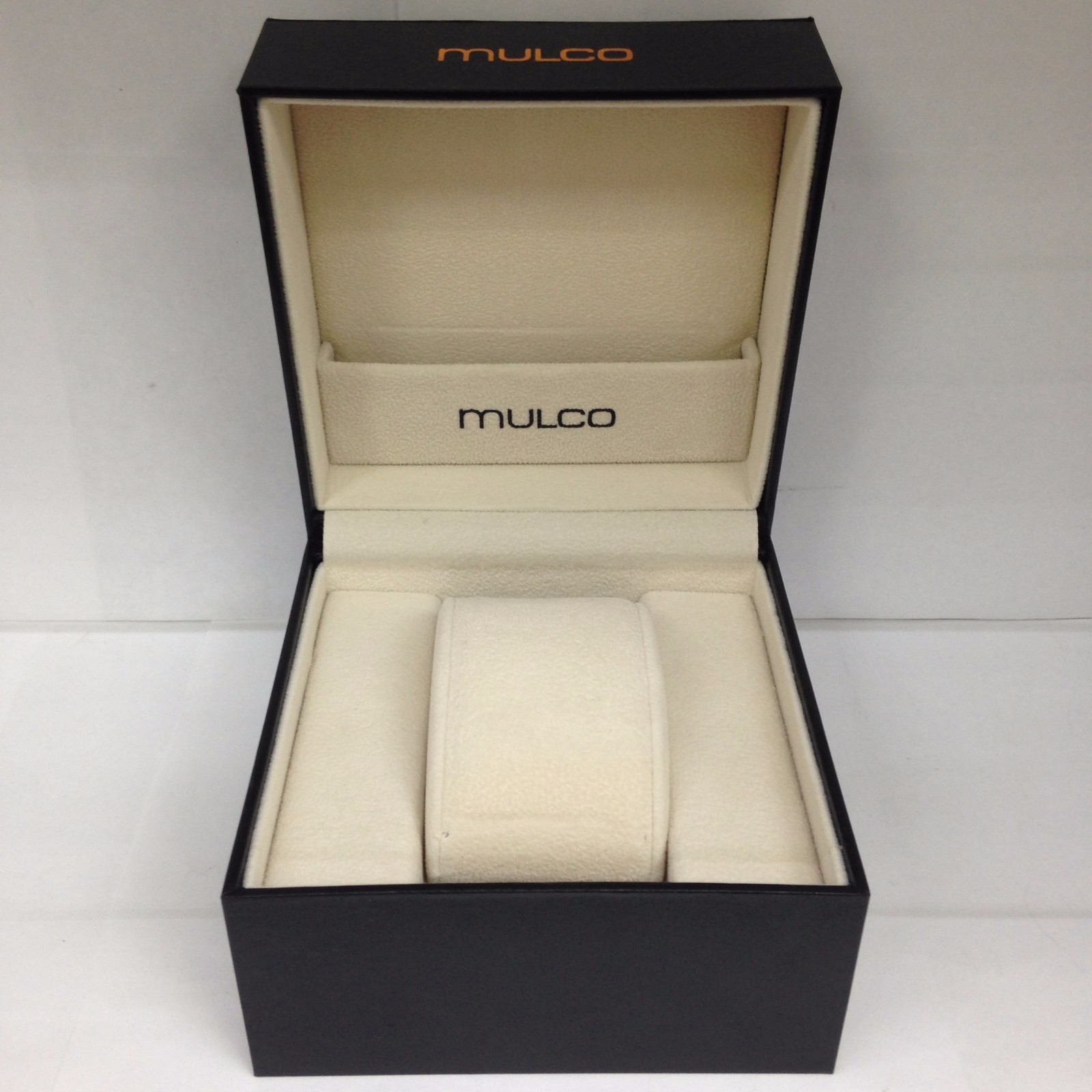 MULCO Authentic Black Watch Box Case with Pillow Holder 