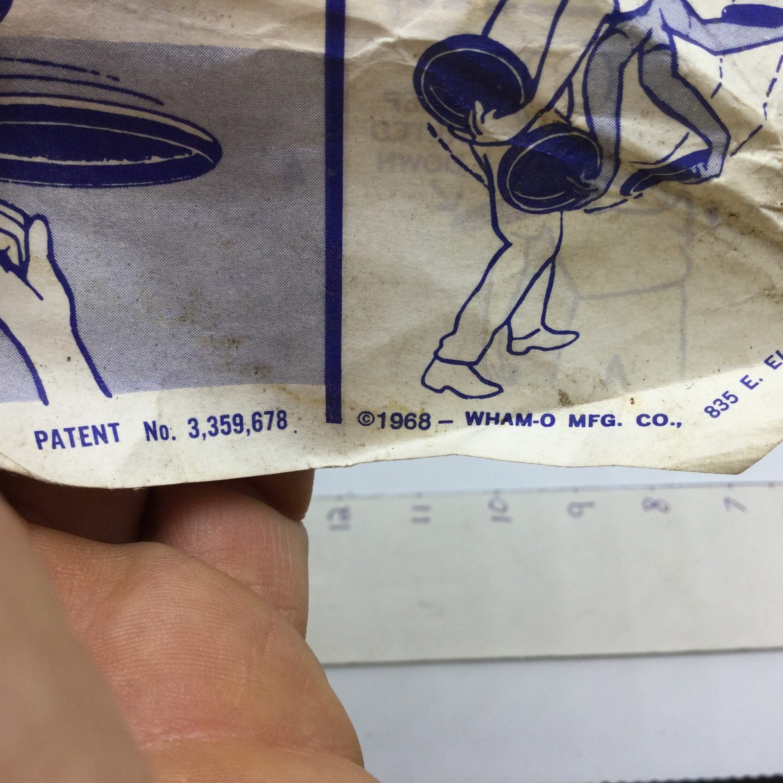 Vintage Original FRISBEE w info paper; c. 1968 Whamo -- BUGER CHEF --