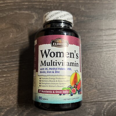 Women's Multivitamin Vitamin B C D3 Zinc Iron 27-in-1 Form Tab Exp 11/24