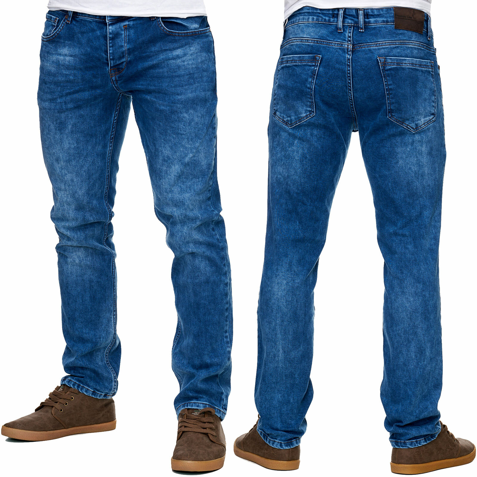 Reslad Jeans Hosen Herren Slim Fit Jeanshose Männer Hose Stretch Basic Denim