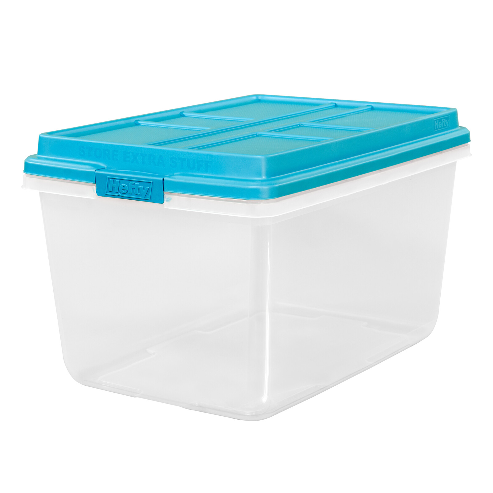 Hefty® HI-RISE™ 72-Qaurt Storage Bin keep the lid closed tightly New