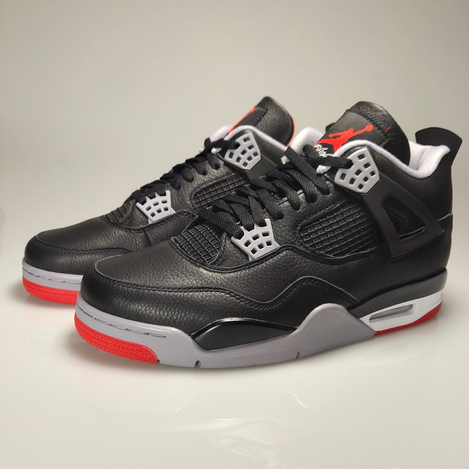 JORDAN JORDAN 4 RETRO BRED REIMAGINED BLACK/CEMENT GREY MEN'S SPORTS SHOES FV5029-006