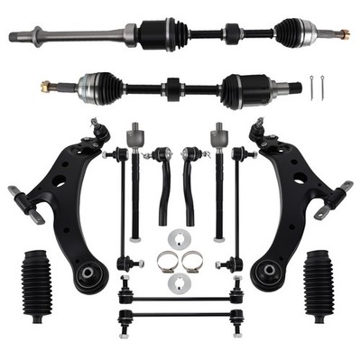 Suspension Kit 16x Front CV Axle Shaft Lower Control Arm for Toyota Camry 07-09