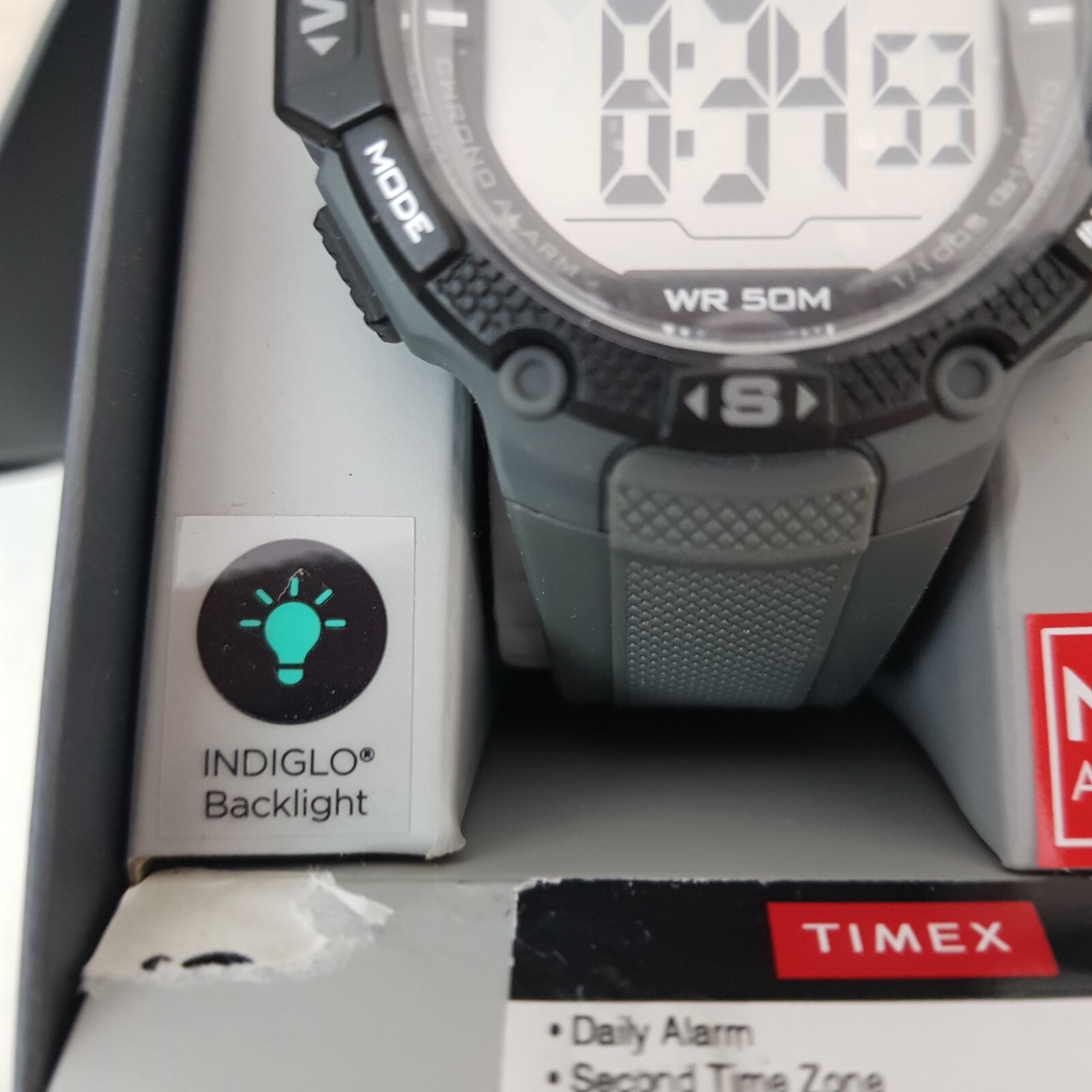 Pre-owned Timex Tw5m41100, Men's Digital Watch, Indiglo, Alarm, Stopwatch