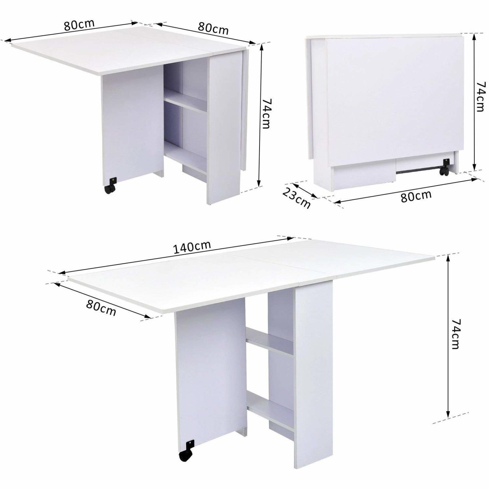 Mesa Plegable Madera con Ruedas 140x80x74cm Escritorio Estante ... Mesa Plegable Madera con Ruedas 140x80x74cm Escritorio Estante ...