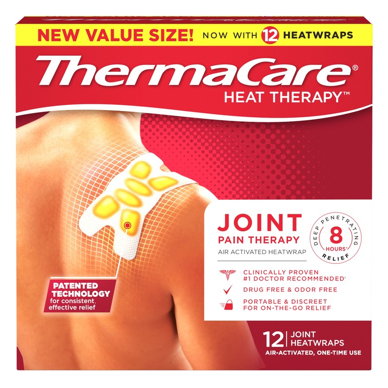 Thermacare Joint Therapy, 12 Heatwraps Air Activated Heat Wraps