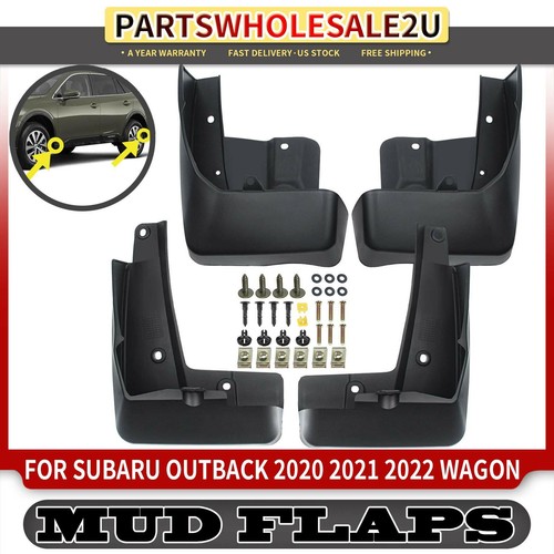 4x Front & Rear Mud Flaps Mudguards Splash Guards for Subaru Outback 20-22 Wagon