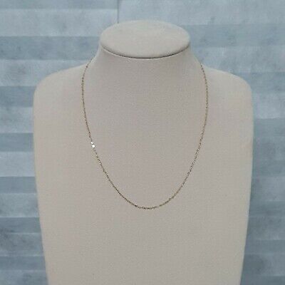 16" 14k Yellow Gold Small Heart Linked Chain Bracelets Thin Delicate Daily