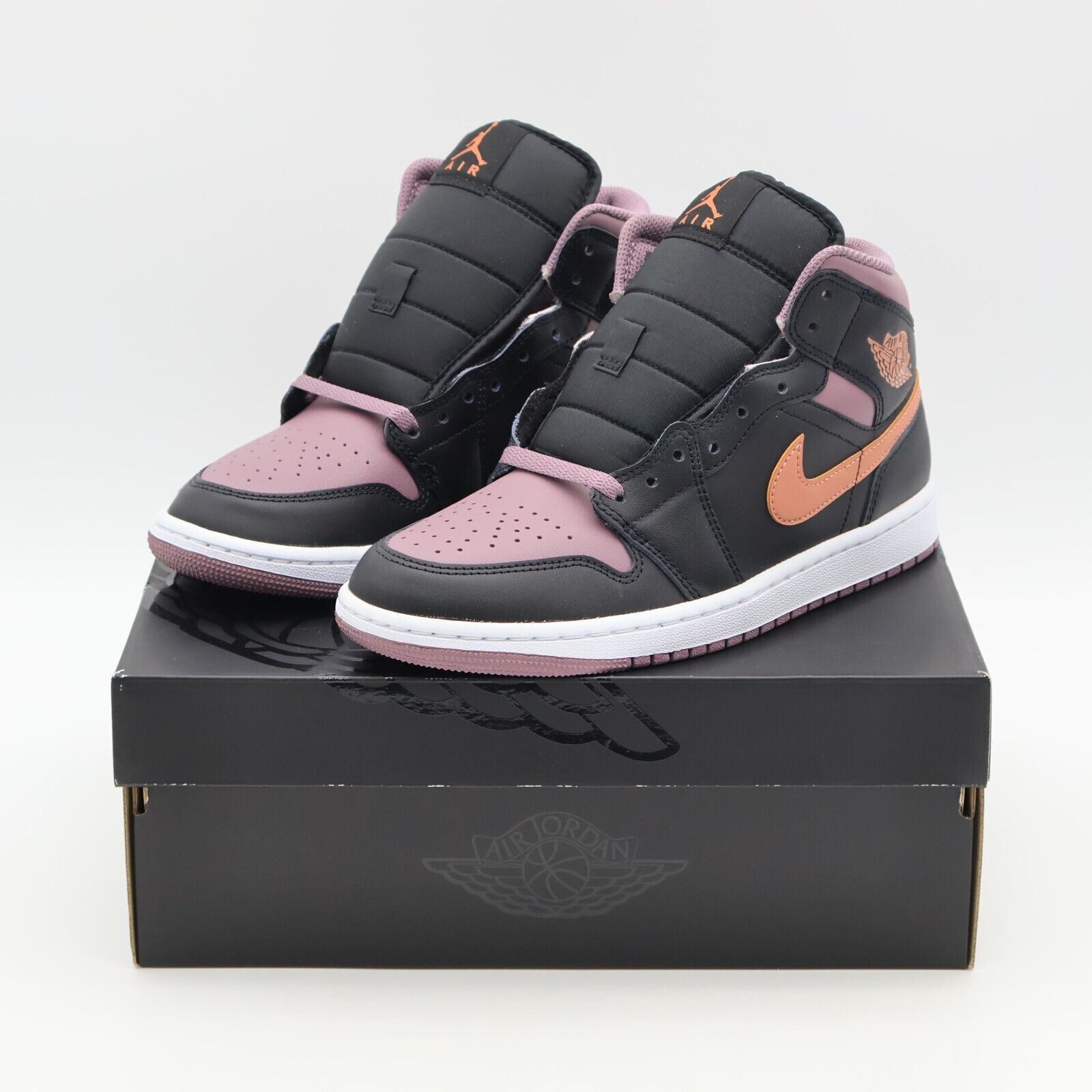 FB9911-008 Nike Air Jordan 1 Mid SE Black Sky J Mauve Sky J Orange (Men's) FB9911-008 Nike Air Jordan 1 Mid SE Black Sky J Mauve Sky J Orange (Men's)