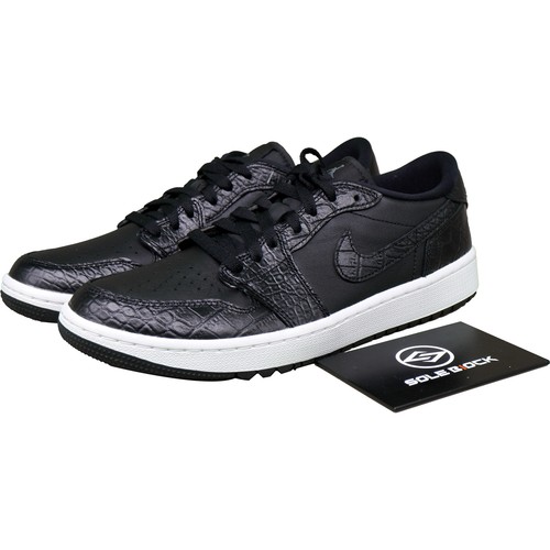 Jordan Brand（NIKE） - Nike Jordan 1 Low Golf Crocodile 27.5 黒 Black Crocodile Print Gives This Air Jordan 1 Low Golf A