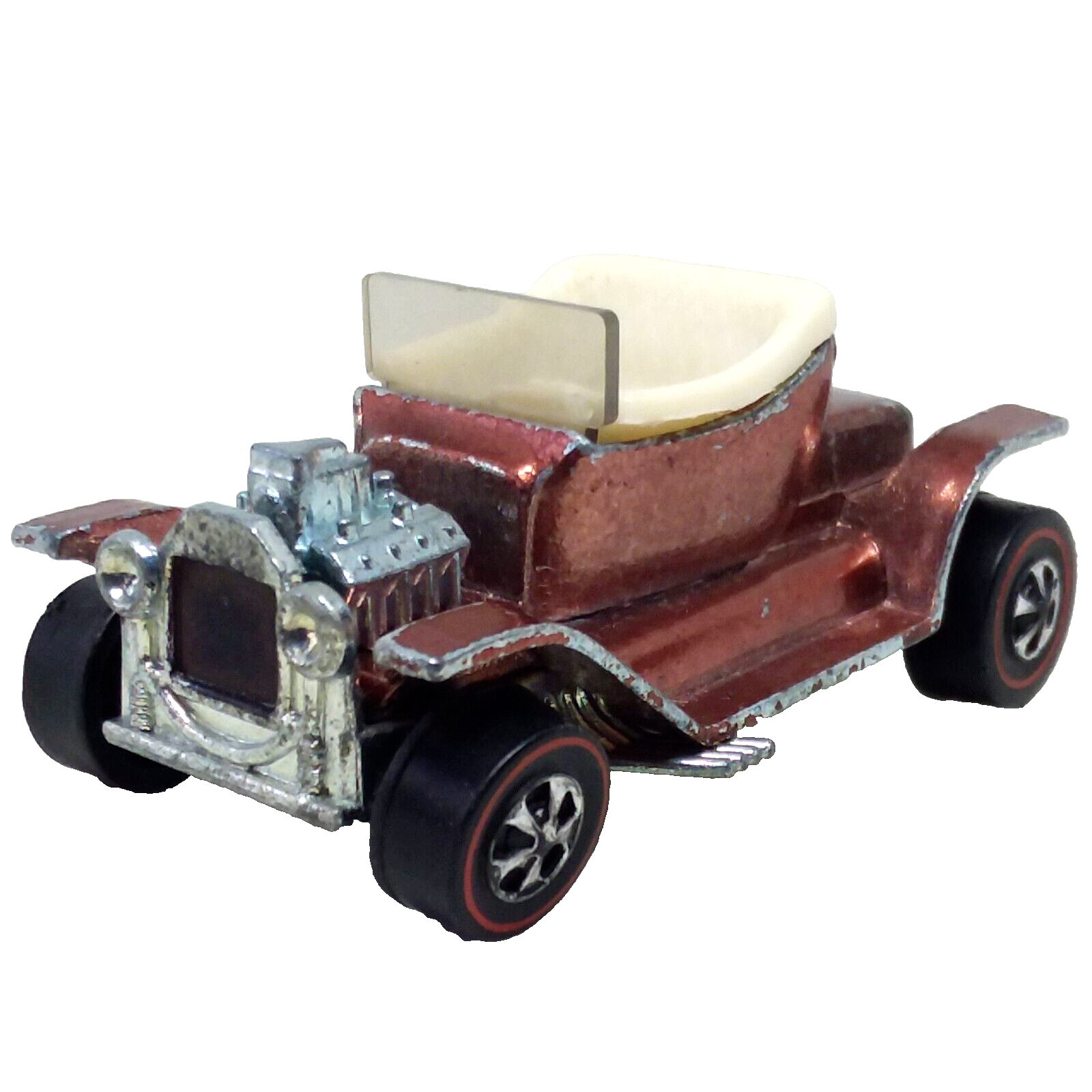 ホットウィール (Hot Wheels) 1968 U.S.A Hot Wheels Redline Hot Heap Car 1968 Copper White Int. Made In