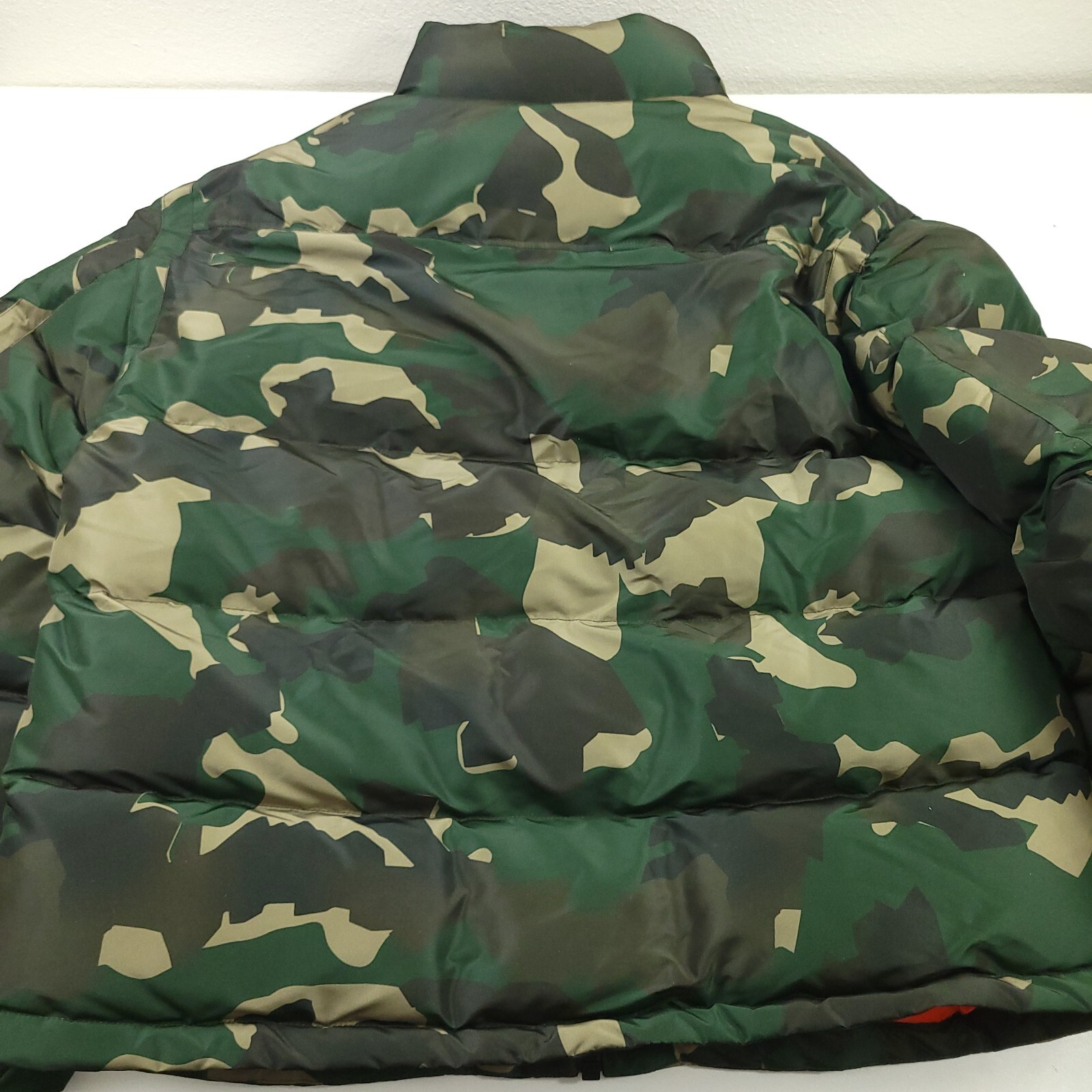 Pre-owned Heron Preston $1070  Camo Puffer Jacket In Green Mens Size Large