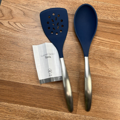 Princess House Culinario Series Lot of 2 Navy Stirring Spoon 3327 & Turner 3325