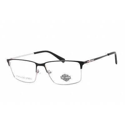 Harley Davidson Men's Eyeglasses Matte Black Metal Rectangular Frame HD0914 002