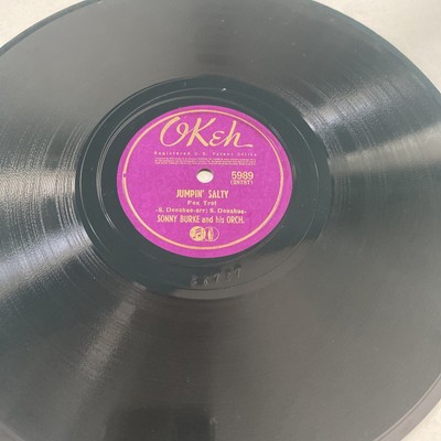 HOT JAZZ Sonny Burke Orchestra 78 rpm OKEH 5989 JUMPIN SALTY 1940 E+