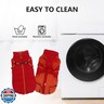 Geyecete Winter Warm Coat Waterproof Dog Winter Jacket with Harness Traction Belt,Windproof Pet Outdoor Jacket Dog Autumn-Red-XL