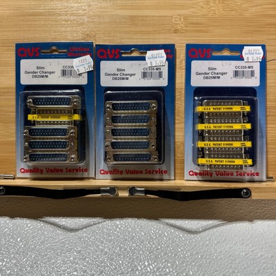 DB25 Male to DB25 Male Gender Changer Adaptor - Lot of 3 (5 per box)