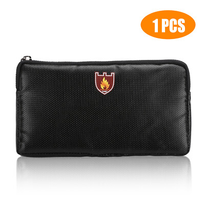 Fireproof Document Bag 8.19''x 4.65'' Waterproof Safe Cash Money Pouch Storage New
