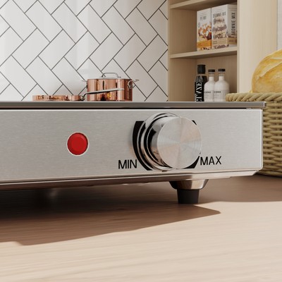 HOMCOM Electric Warming Tray with Adjustable Temperature for Parties Black